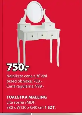 JYSK Toaletka mdf oferta