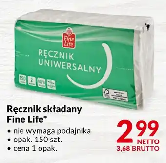 Makro Ręcznik składany Fine Life 150 szt. oferta