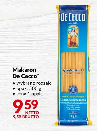 Makro Makaron De Cecco 500 g oferta