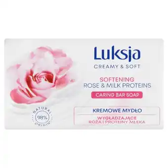 Auchan Luksja creamy & soft kremowe mydło wygładzające róża i proteiny mleka 90 g oferta