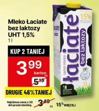 Delikatesy Centrum Mleko Łaciate bez laktozy UHT 1,5% 1 L oferta