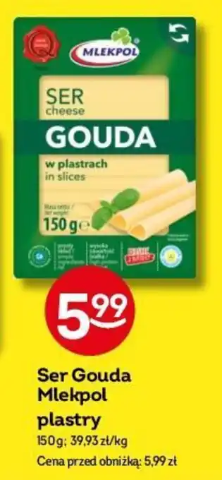 Żabka Ser Gouda Mlekpol plastry 150g oferta