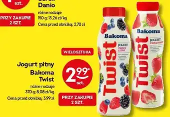 Żabka Jogurt pitny Bakoma Twist 370g oferta