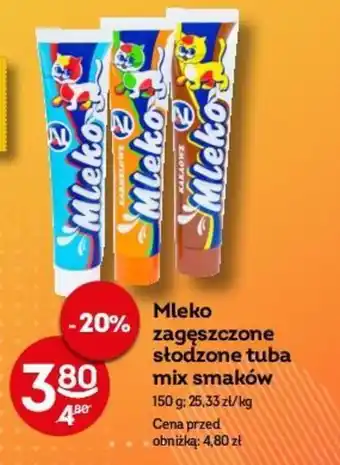 Mleko zagęszczone słodzone tuba mix smaków 150 g
