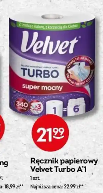 Żabka Ręcznik papierowy Velvet Turbo A'1 1szt. oferta