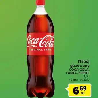 Globi Napój gazowany COCA-COLA, FANTA, SPRITE 1,5l oferta