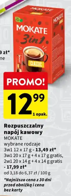 Intermarche Rozpuszczalny napój kawowy MOKATE oferta