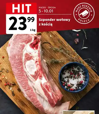 Intermarche Szponder wołowy z kością 1kg oferta