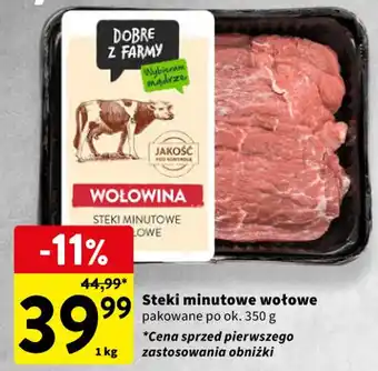 Intermarche Steki minutowe wołowe 1kg oferta