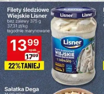 Delikatesy Centrum Filety śledziowe Wiejskie Lisner 375g oferta