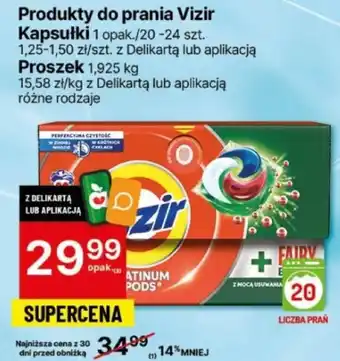 Delikatesy Centrum Produkty do prania Vizir Kapsułki 20-24 szt oferta