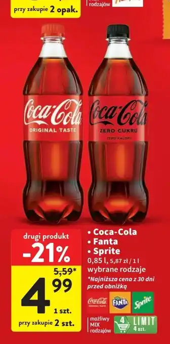 Intermarche Coca-Cola FANTA Sprite 0,85l oferta