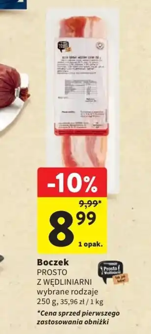 Intermarche Boczek PROSTO Z WĘDLINIARNI 250g oferta