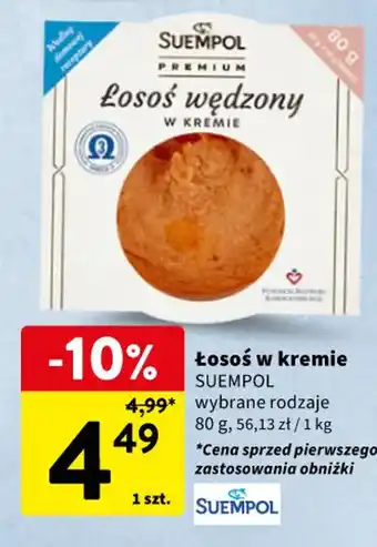 Intermarche Łosoś w kremie SUEMPOL 80g oferta