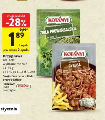 Intermarche Przyprawa KOTANYI 11-35 g oferta