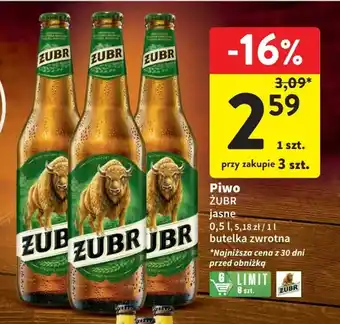 Intermarche Piwo ŻUBR 0,5l oferta