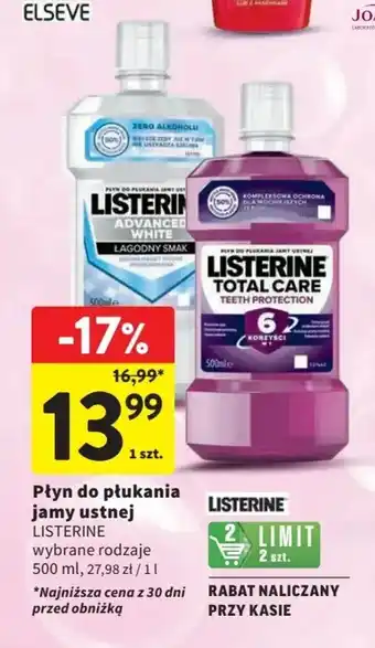 Intermarche Płyn do płukania jamy ustnej LISTERINE 500ml oferta
