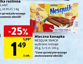 Intermarche Mleczna kanapka NESQUIK SNACK 26 g oferta