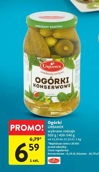 Intermarche Ogórki URBANEK 920g oferta
