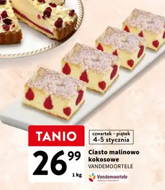 Intermarche Ciasto malinowo kokosowe VANDEMOORTELE 1 kg oferta