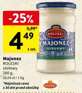 Intermarche Majonez ROLESKI stołowy 280 g oferta