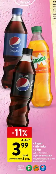 Intermarche Pepsi / Mirinda / 7 Up 0,5 l oferta