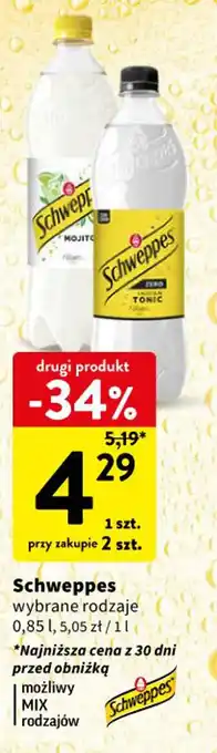 Intermarche Schweppes 0,85 l oferta