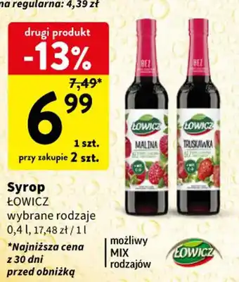 Intermarche Syrop ŁOWICZ 0,4 l oferta