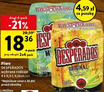 Intermarche Piwo DESPERADOS 4 x 0,5 l oferta