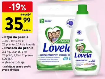 Intermarche Płyn do prania 1,85 l / Proszek do prania 2,1 kg LOVELA oferta