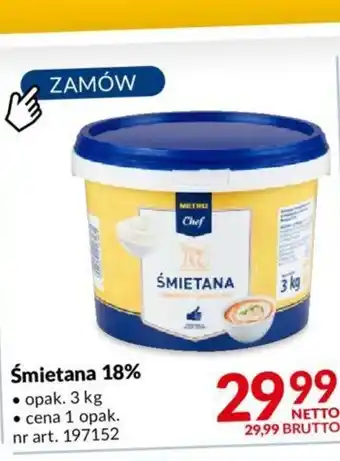 Makro Śmietana 18% 3kg oferta