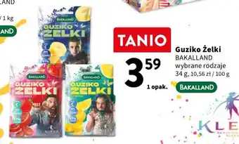 Intermarche Guziko Żelki BAKALLAND 34 g oferta
