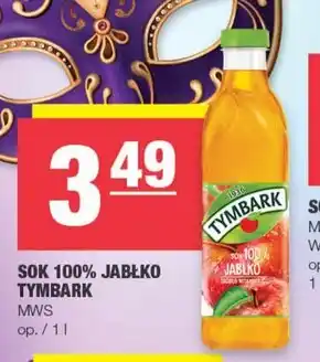 SPAR mini Tymbark sok 100 % jabłko 1 l oferta