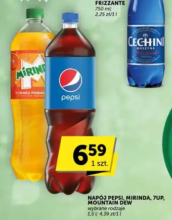 Groszek NAPÓJ PEPSI, MIRINDA, 7UP, MOUNTAIN DEW 1,5 l oferta