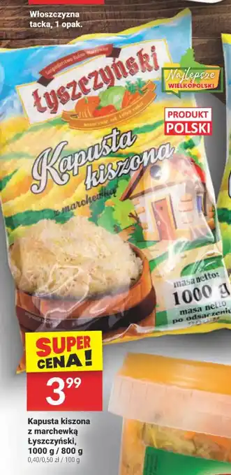 Twój Market Kapusta kiszona z marchewką Łyszczyński, 1000 g / 800 g oferta
