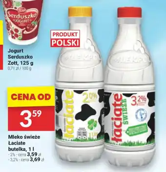 Twój Market Mleko świeże Łaciate butelka 2%, 1 I oferta