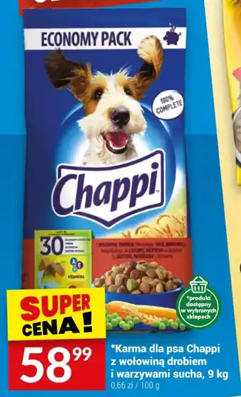 Twój Market Karma dla psa Chappi z wołowiną drobiem i warzywami sucha, 9 kg oferta