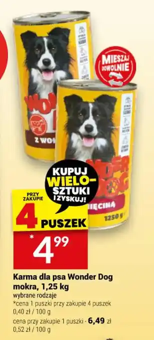 Twój Market Karma dla psa Wonder Dog mokra, 1,25 kg oferta