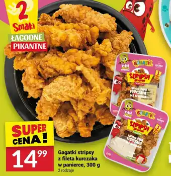 Twój Market Gagatki stripsy z fileta kurczaka w panierce, 300 g oferta