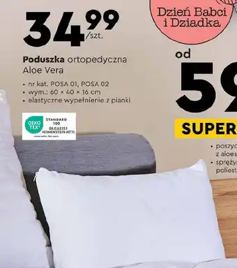Biedronka Poduszka ortopedyczna Aloe Vera 60x40x16cm oferta