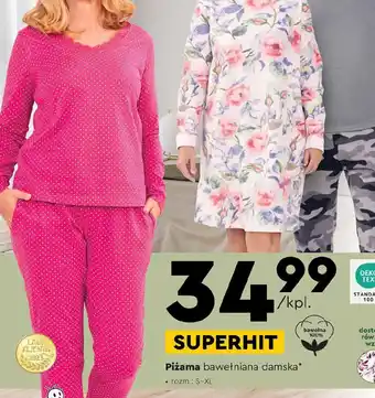 Biedronka Piżama bawełniana damska oferta