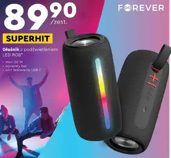 Biedronka FOREVER Głośnik z podświetleniem LED RGB oferta
