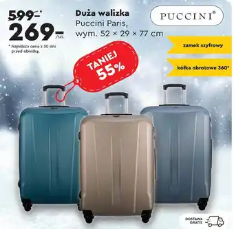 Biedronka Duża walizka PUCCINI 52x29x77cm oferta