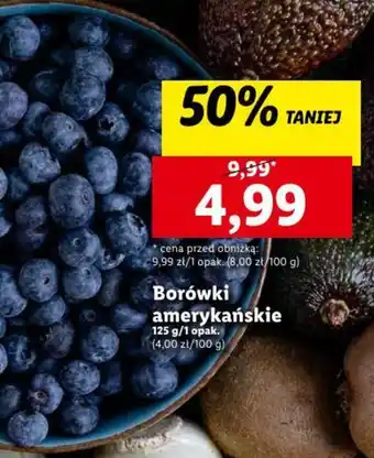 Lidl Borówki amerykańskie 125 g oferta