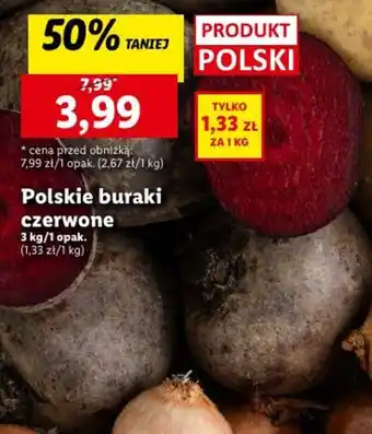 Lidl Polskie buraki czerwone 3 kg oferta