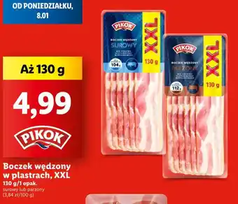 Lidl PIKOK Boczek wędzony w plastrach, XXL 130 g oferta