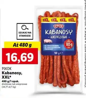 Lidl PIKOK Kabanosy, XXL 480 g oferta