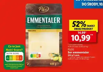 Lidl PILOS Ser emmentaler 400 g oferta