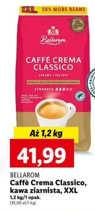 Lidl BELLAROM Caffè Crema Classico, kawa ziarnista, XXL 1,2 kg oferta