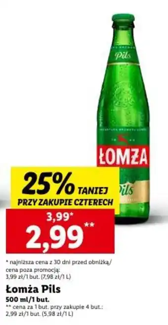 Lidl Łomża Pils 500 ml oferta